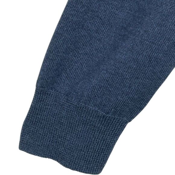 Bloomingdale’s The Men’s Store Merino Wool Crewneck Sweater Size Large Blue EUC - Picture 9 of 16